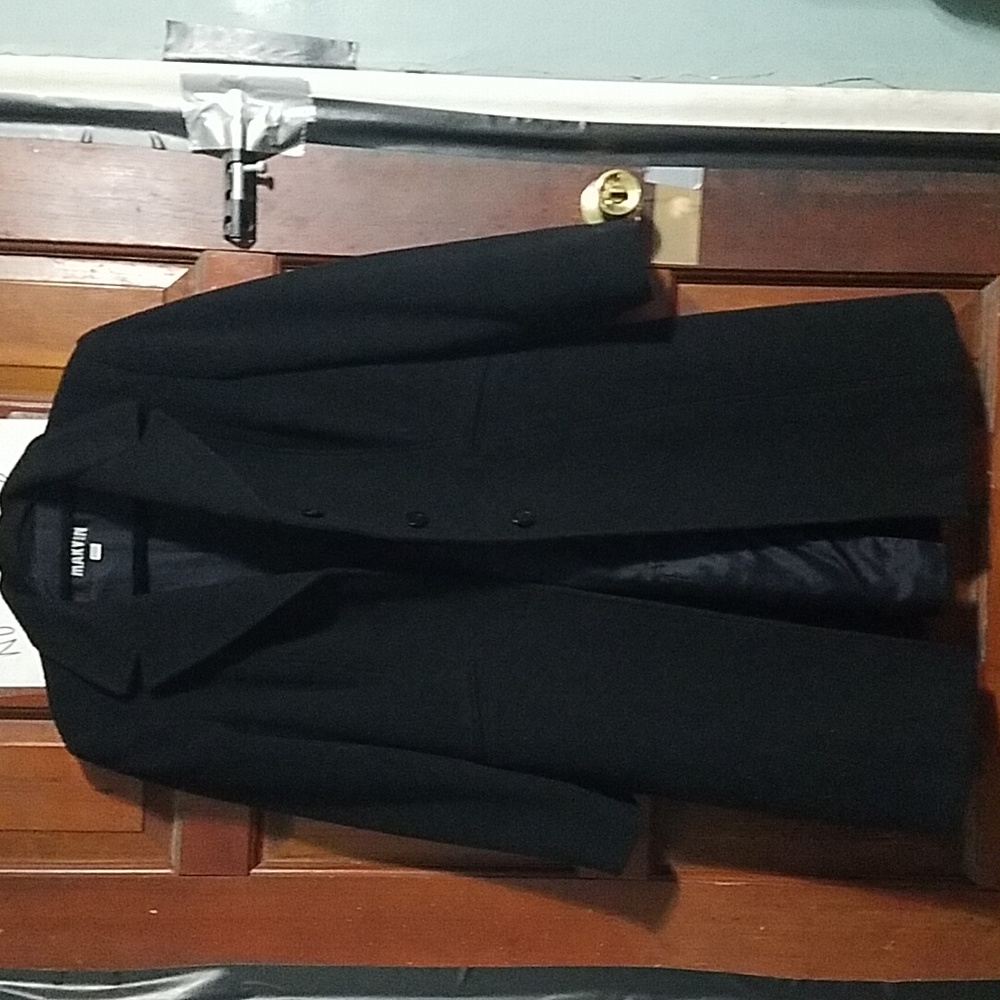 Marvin Richards Classic Black Overcoat Women's Size:7, Small